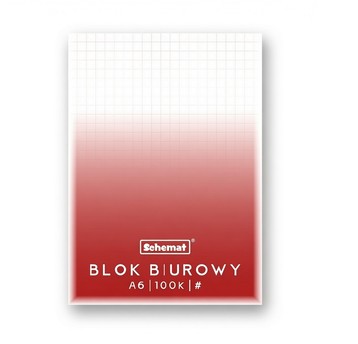 Schemat blok biurowy A6 kratka 100 kartek