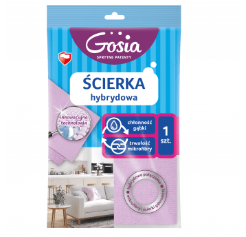 Ścierka Gosia hybrydowa fioletowa 29/29cm
