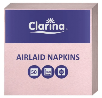 Serwetki flizelinowe bladoróżowe 40/40cm 50szt.