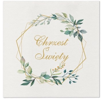 Serwetki flizelinowe Chrzest Święty 40/40cm 50szt.