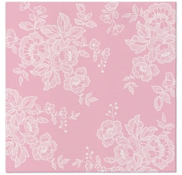 Serwetki flizelinowe Soft Lace Rosa 40/40cm 50szt.