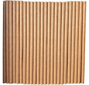 Słomki papierowe proste kraft Ø 6 197mm 100szt.