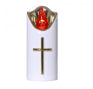 Świeca Cortina Led mała biało-złota 5/12,5cm