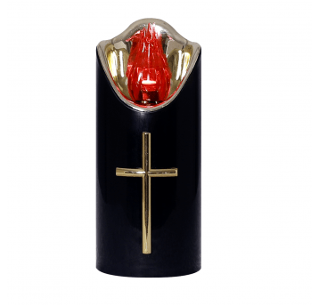 Świeca Cortina Led mała czarna 5/12,5cm