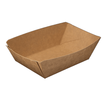 Tacki łódki papierowe głębokie brązowe KRAFT "M" 107/69/41mm 50szt.