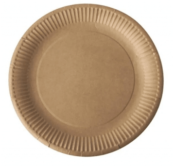 Talerze papierowe brązowe KRAFT 23cm 50szt.