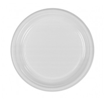 Talerze plastikowe białe wielorazowe 17cm 100szt.