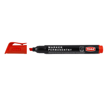 TO-201 Marker permanentny ze ściętą końcówką czerwony