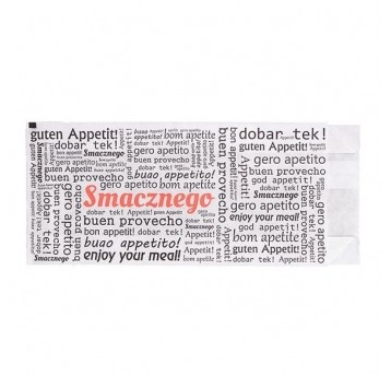 Torebki białe do Hot Doga francuskiego z nadrukiem Smacznego 200szt.