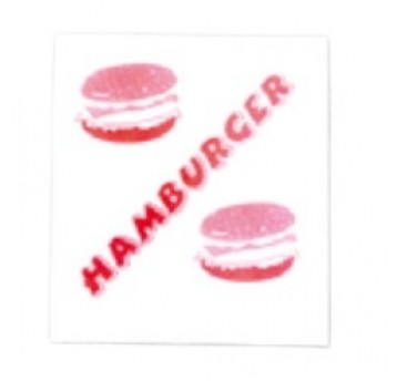 Torebki papierowe hamburger mały białe z nadrukiem 500szt.