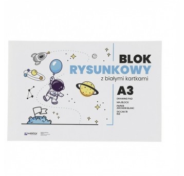 Wektor blok rysunkowy biały A3 10 kartek