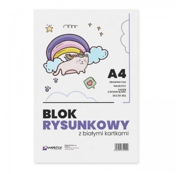 Wektor blok rysunkowy biały A4 20 kartek