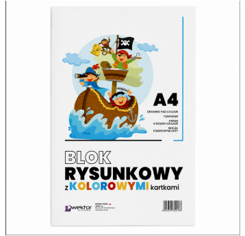 Wektor blok rysunkowy kolorowy A4 16 kartek