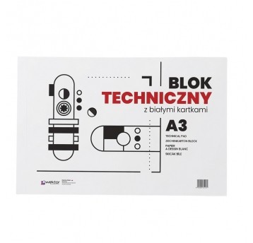 Wektor blok techniczny biały A3 10 kartek