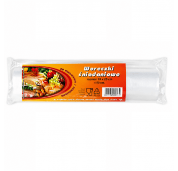 Woreczki śniadaniowe LDPE 15/25cm 100szt