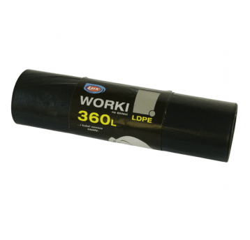 Worki czarne grube 360L 10szt.