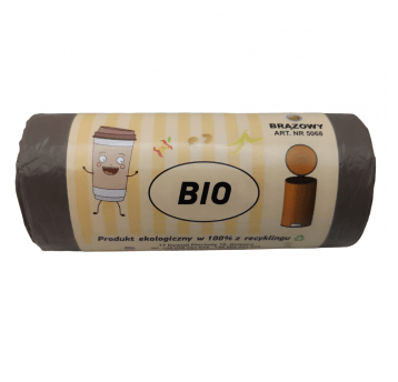 Worki na śmieci brązowe LDPE 60L 20szt.