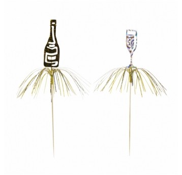 Wykałaczki drewniane Holograficzne 23cm 10szt.