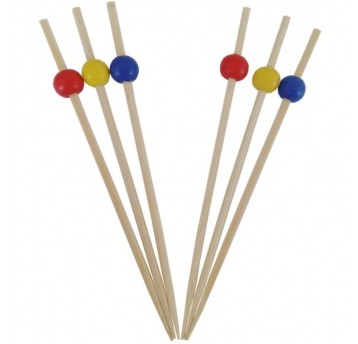 Wykałaczki drewniane Kółko Kolor Mix 12cm 100szt.