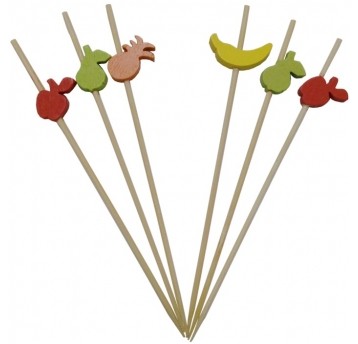 Wykałaczki drewniane Owoce 12cm 100szt.