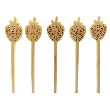 Wykałaczki drewniane Truskawka 9cm 100szt.