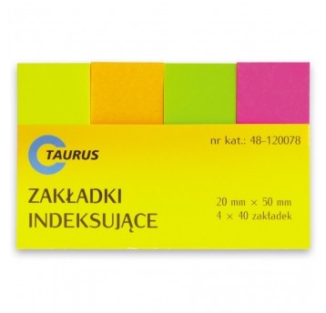 Zakładki indeksujące 4 kolory 20/50mm 40szt.